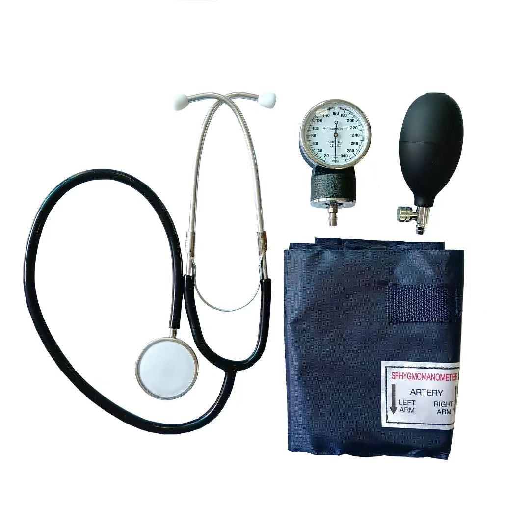 High-quality Alloy Medical Portable Manual Arm Sphygmomanometer With Double-headed Stethoscope