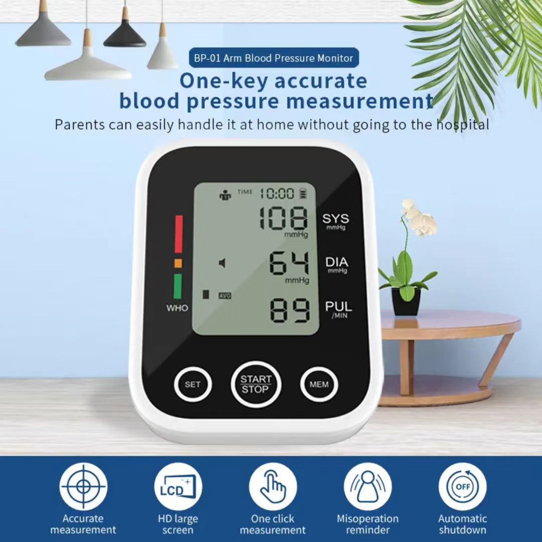 Home automatic voice upper arm digital electronic blood pressure monitor BP machine