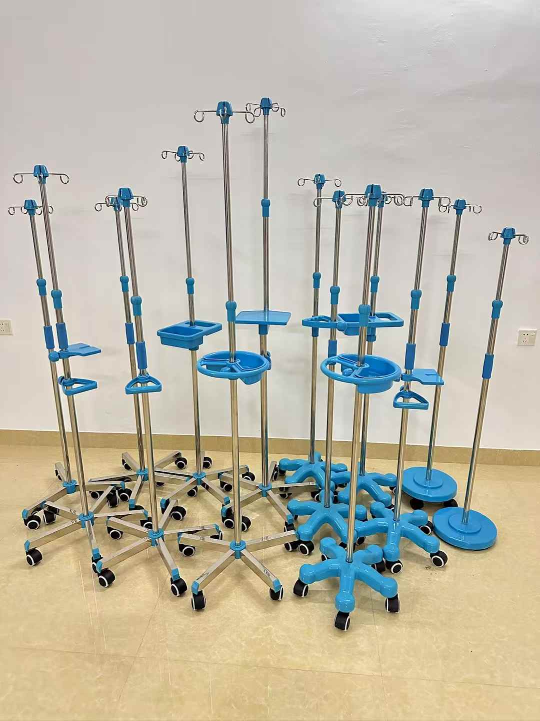 IV Stand With Small Handle & Square Tray