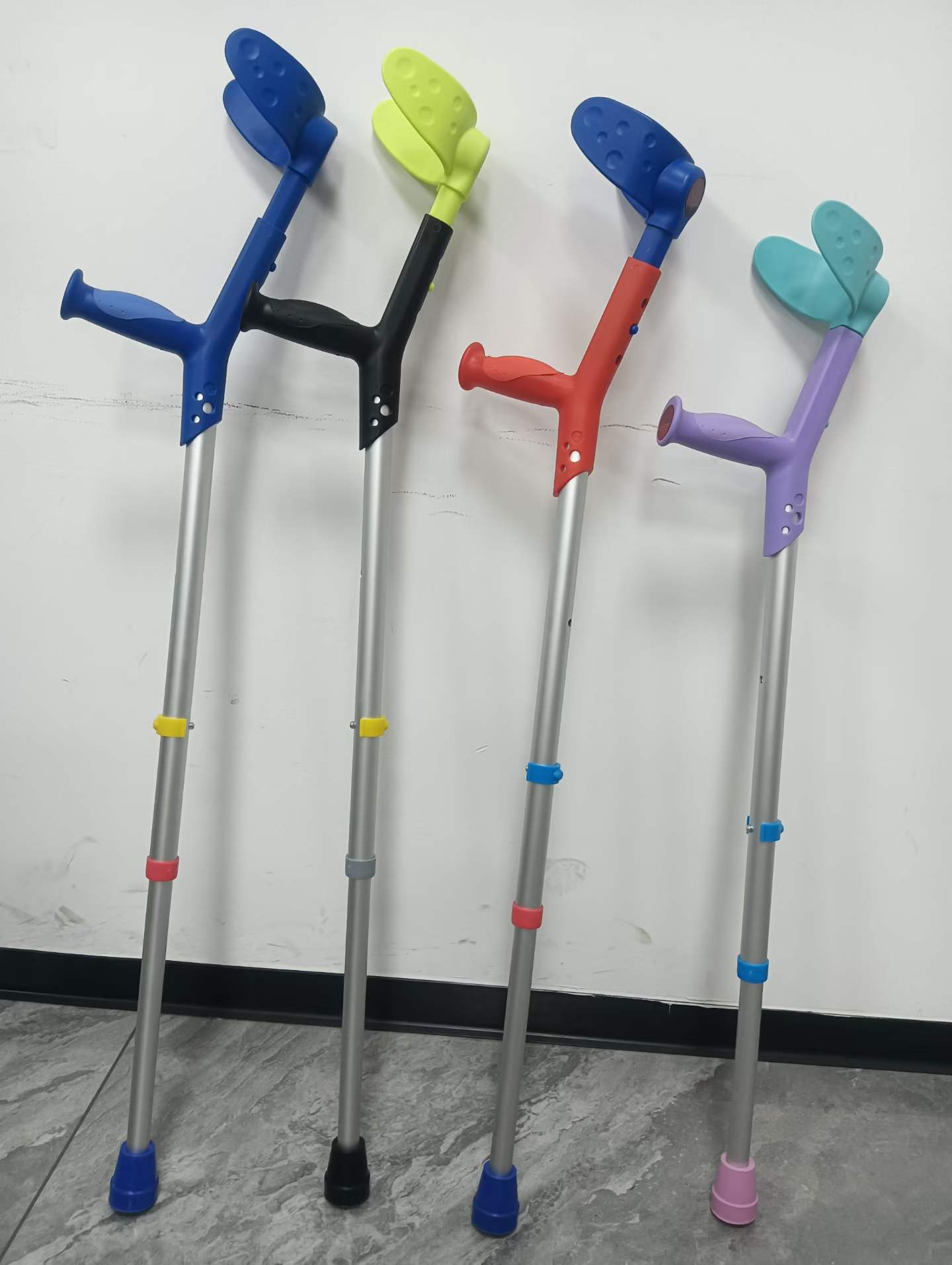 Colorful Kids Forearm Crutch, Adjustable Aluminum Pediatric Elbow Crutch