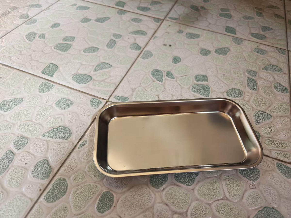 Reusable Stainless Steel Dental Instrument Tray, Medical Grade Metal Dental Setup Tray for Dental Clinic, Autoclavable