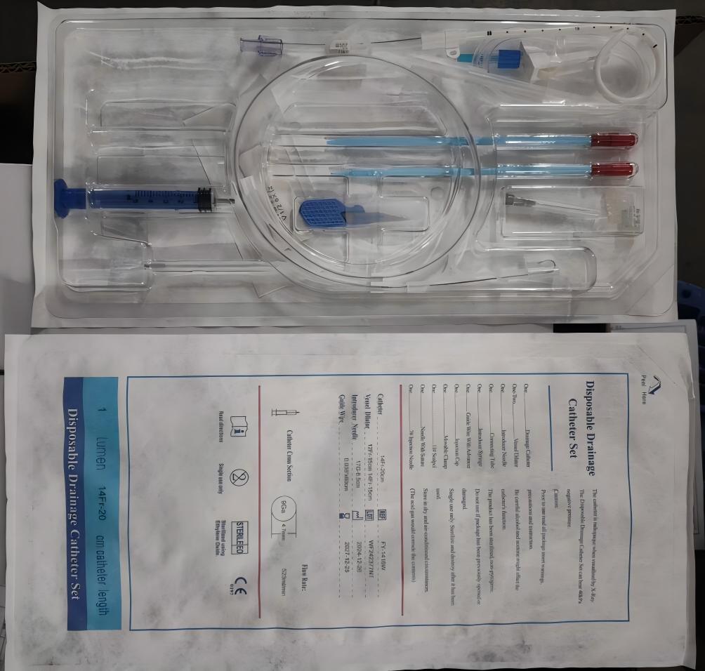 Single Lumen Shape of Catheter tip: Straight or Pigtail