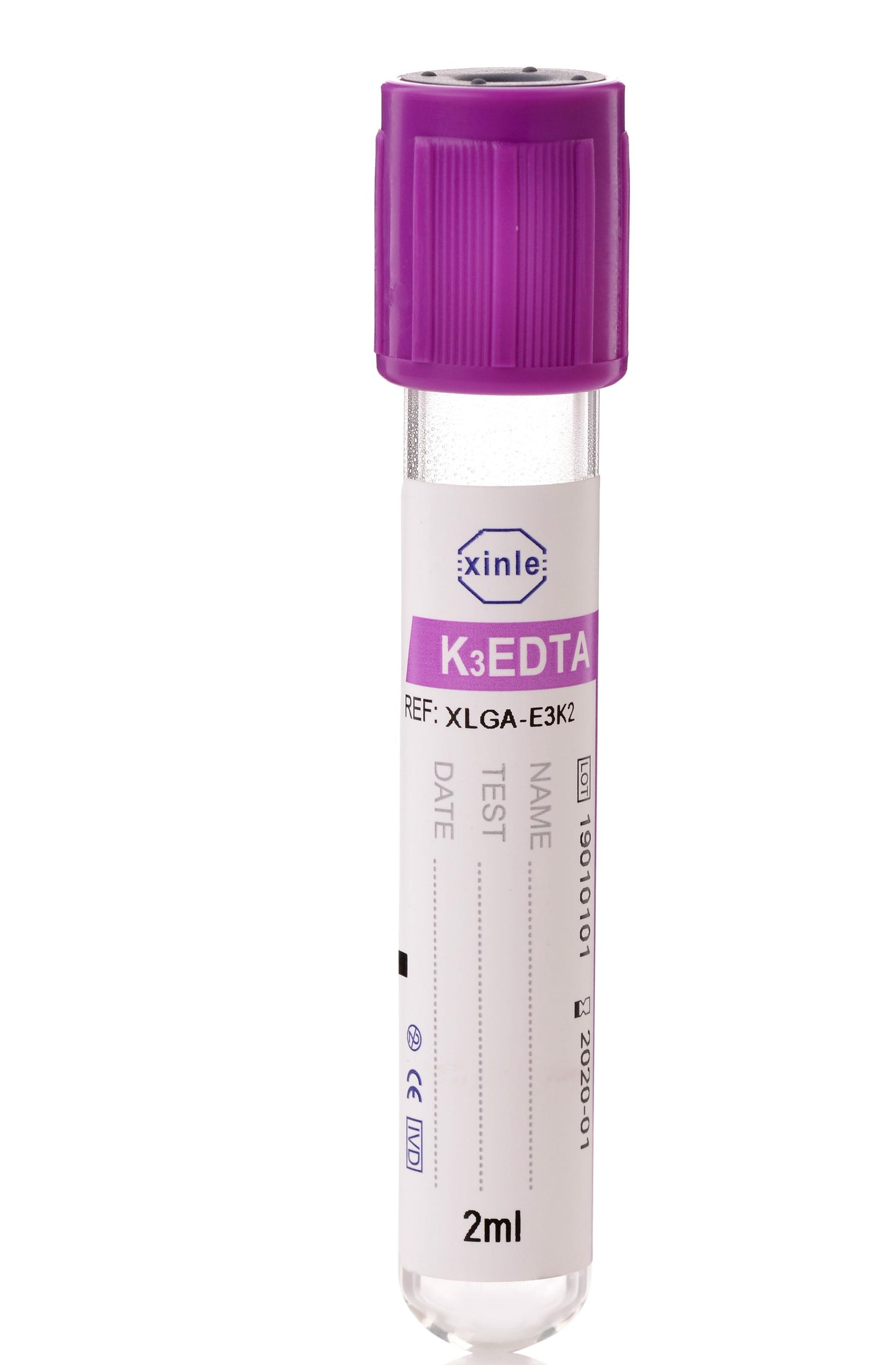 EDTA Tube Purple Cap Vacuum Blood Collection Tube