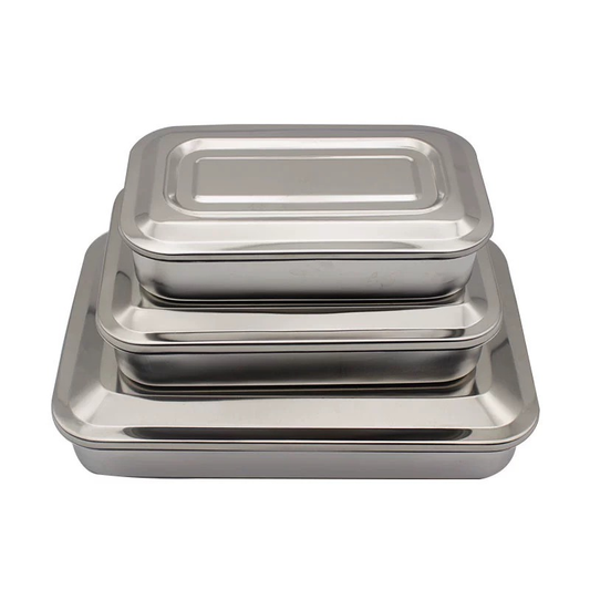 Stainless Steel Sterilization Tray With Cover