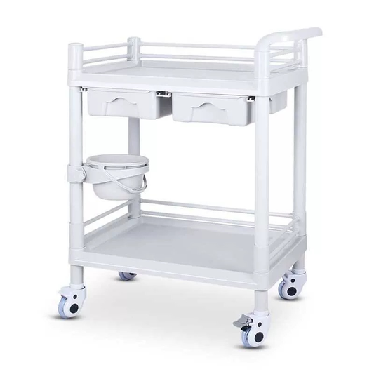 Two-layer detachable ABS treatment cart (double drawers)