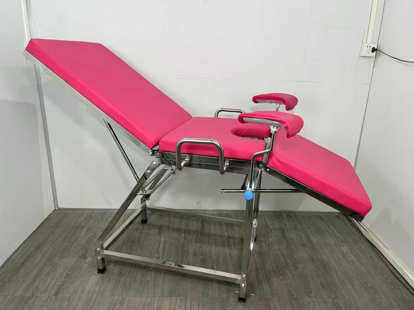 Stainless Steel Three - Fold Obstetric Examination Bed