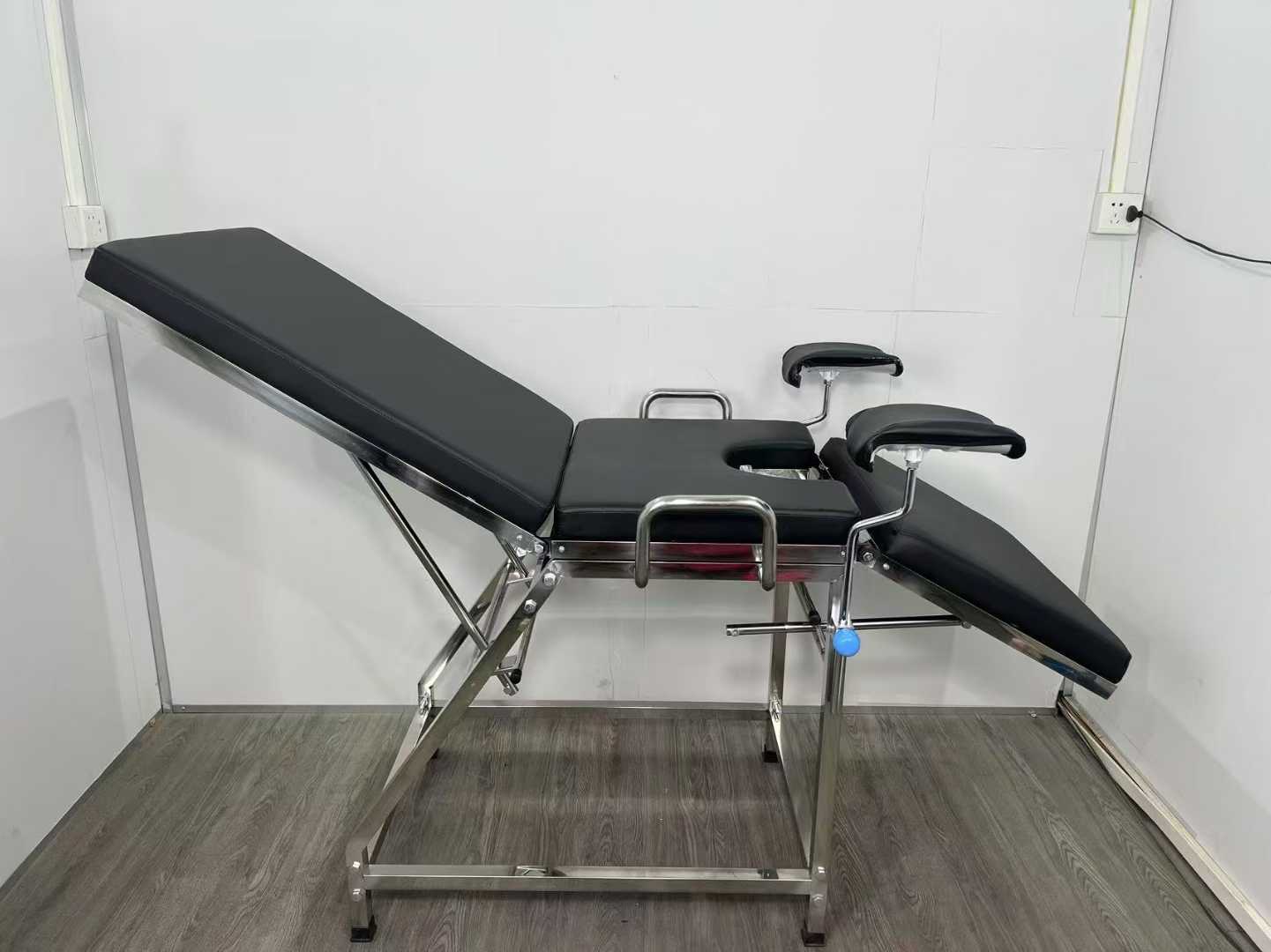 Stainless Steel Three - Fold Obstetric Examination Bed