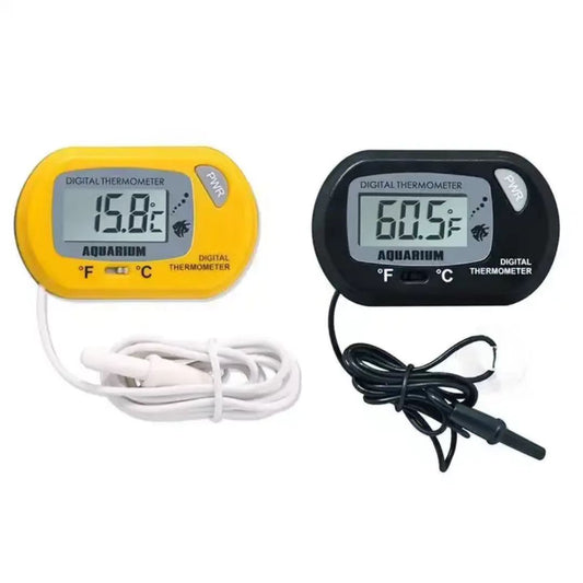 High-precision water temperature gauge with suction cup for aquariums, fish tanks and swimming pools, digital LCD display thermometer