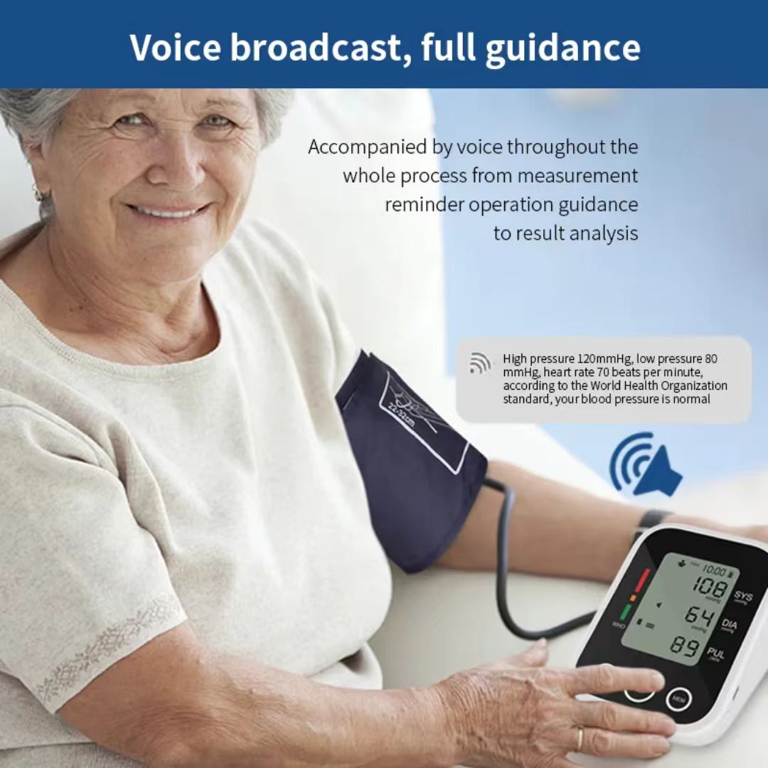 Home automatic voice upper arm digital electronic blood pressure monitor BP machine