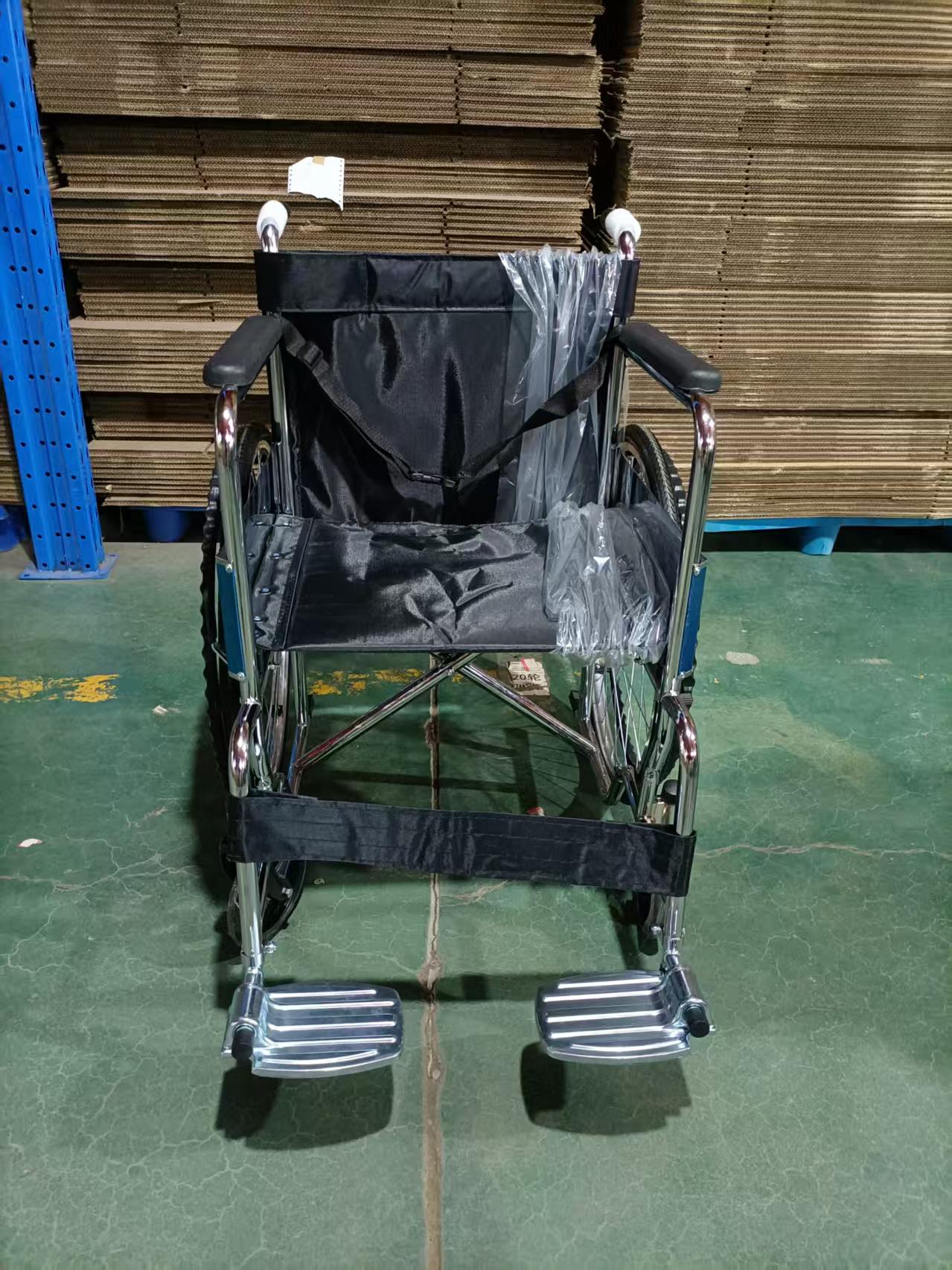 Electric Wheelchair with Soft Leather Seat & Solid Tires
