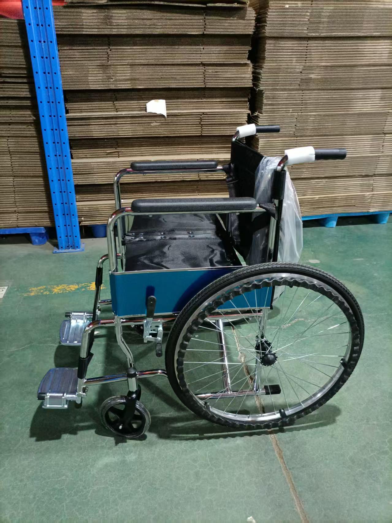 Electric Wheelchair with Soft Leather Seat & Solid Tires