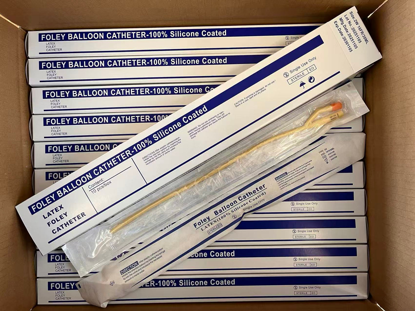 FOLEY BALLOON CATHETER-100% Silicone Coated