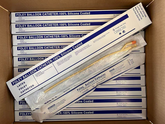 FOLEY BALLOON CATHETER-100% Silicone Coated
