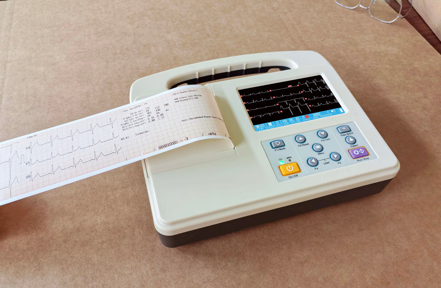 3-Channel ECG Monitor With Built-in Printer Portable ECG Machine For Home & Clinic Use