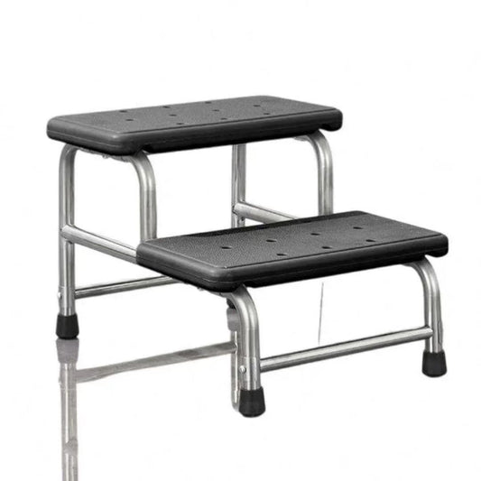 Dual-Level Anti-Slip Step Stool with Stainless Steel Frame (40.5x51x32cm)