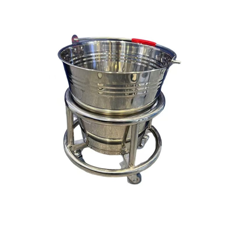 304 Stainless Steel Mobile Medical Waste Bucket - Clinic/Hospital Sanitary Disposal Container