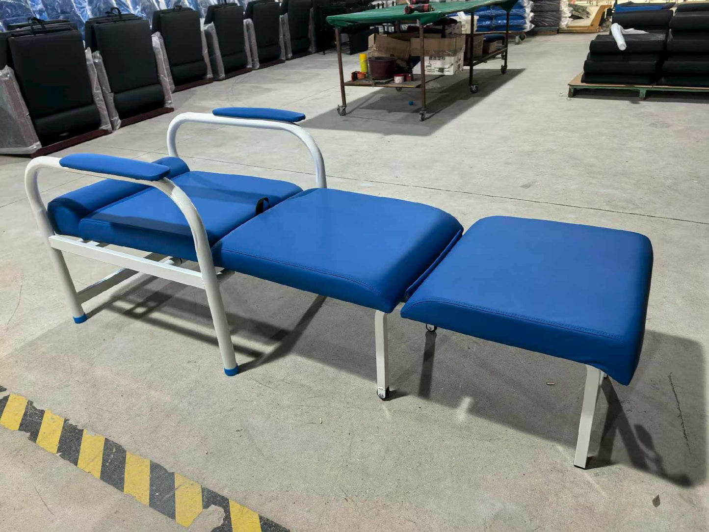 Foldable Hospital Accompany Chair Bed, Convertible Patient Attendant Sleeping Chair