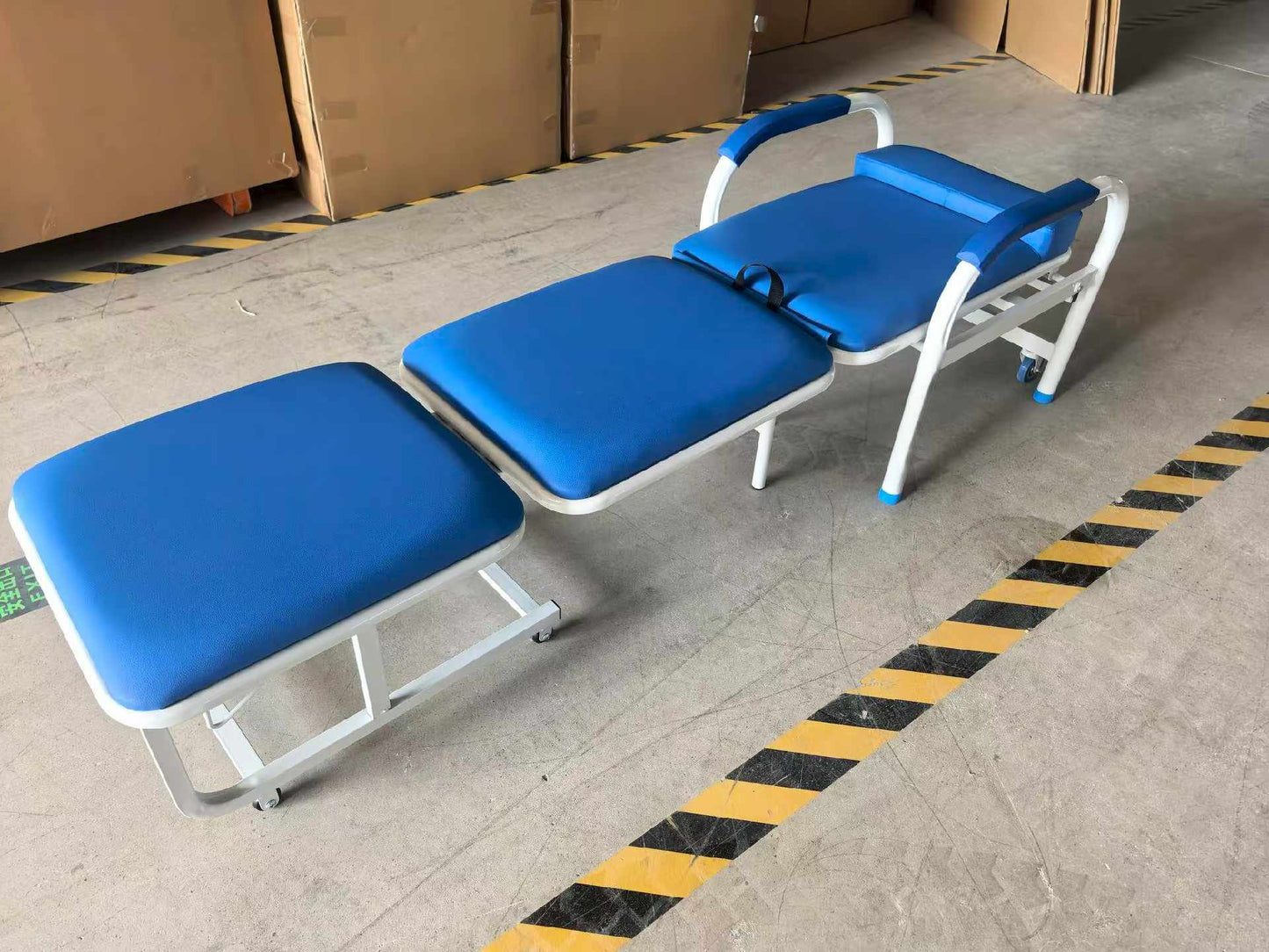 Foldable Hospital Accompany Chair Bed, Convertible Patient Attendant Sleeping Chair
