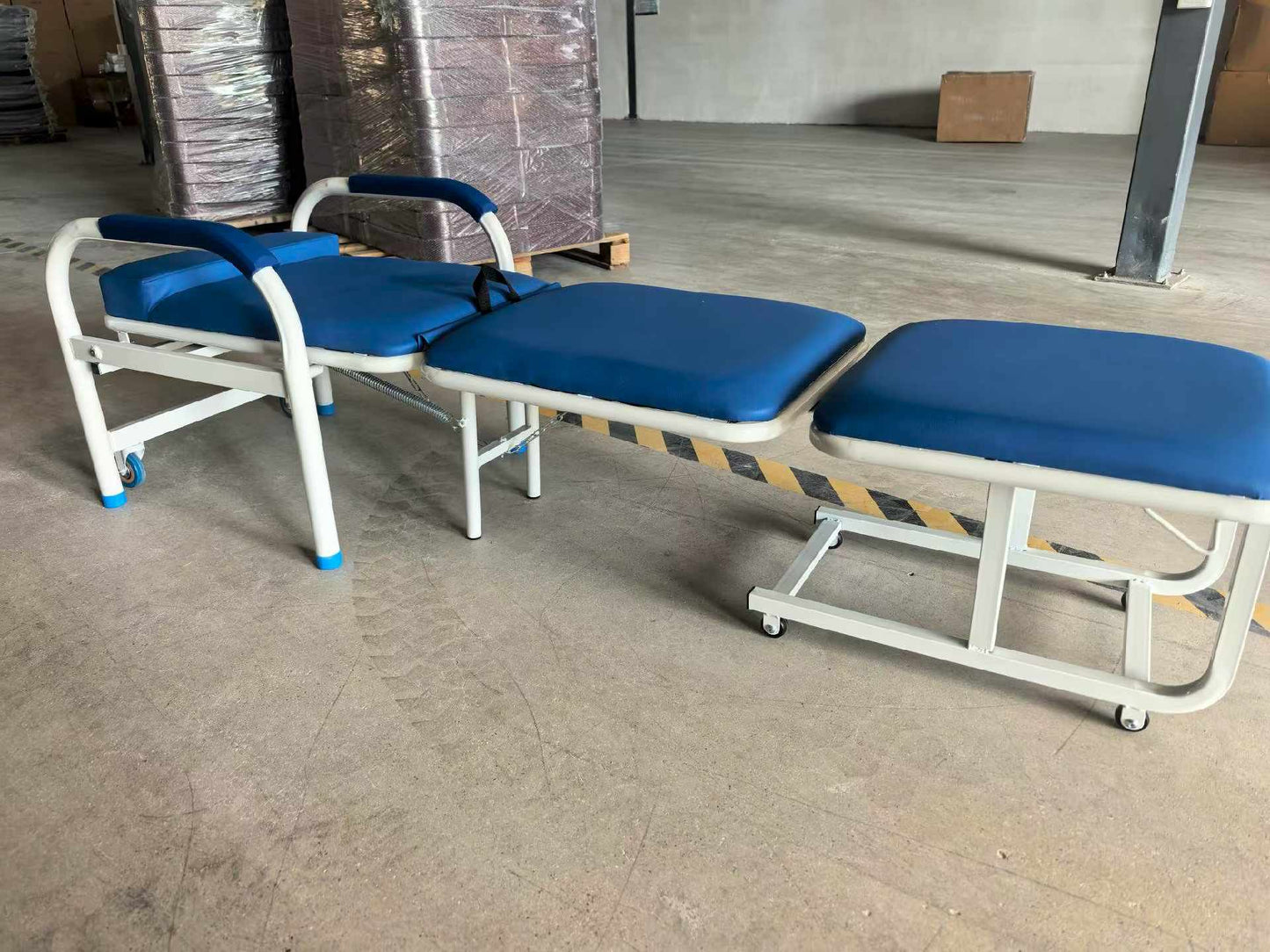 Foldable Hospital Accompany Chair Bed, Convertible Patient Attendant Sleeping Chair