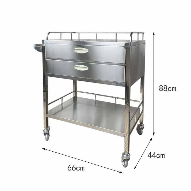 Two-Layer Single Drawer Treatment Trolley