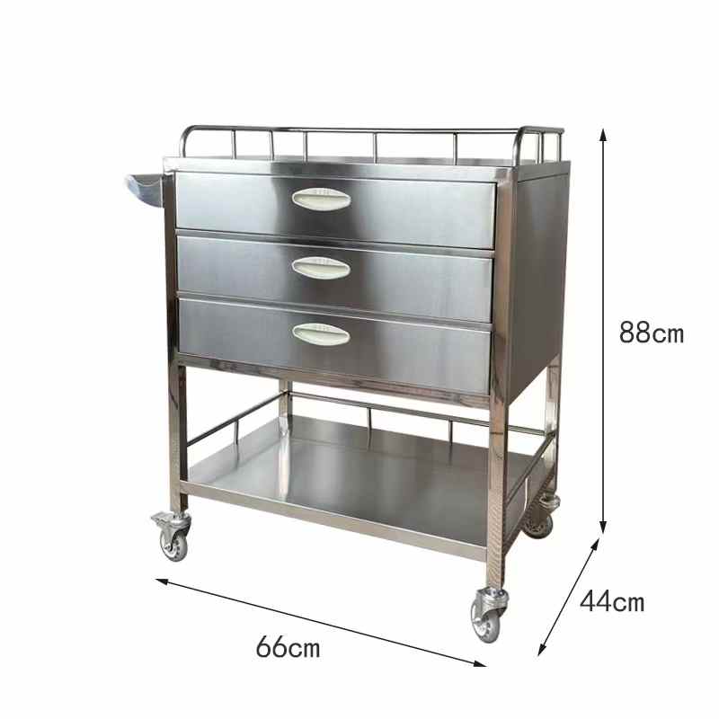 Two-Layer Single Drawer Treatment Trolley