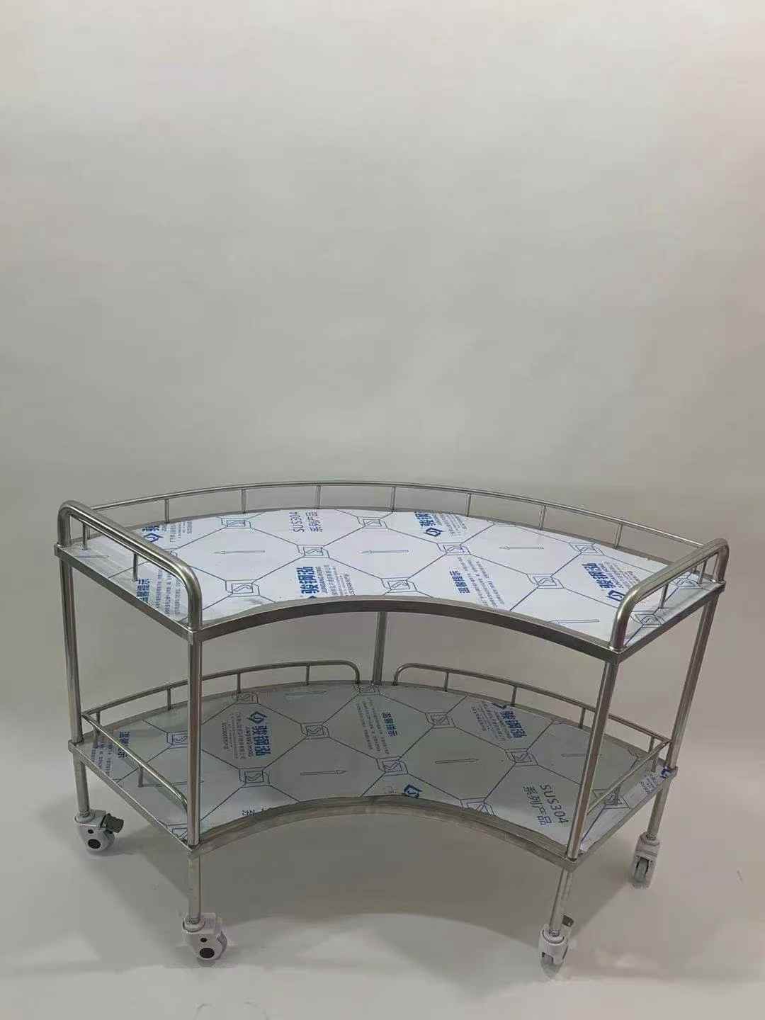 Fan-shaped Stainless Steel Linen Trolley