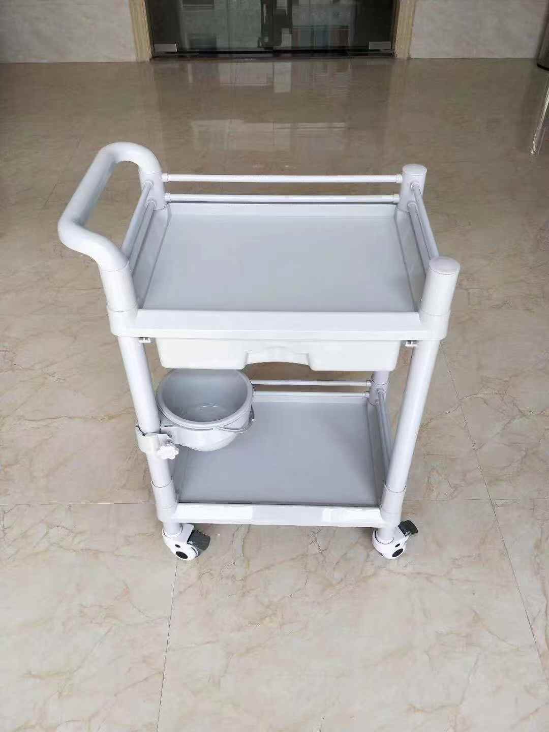 Two-layer detachable ABS treatment cart (double drawers)