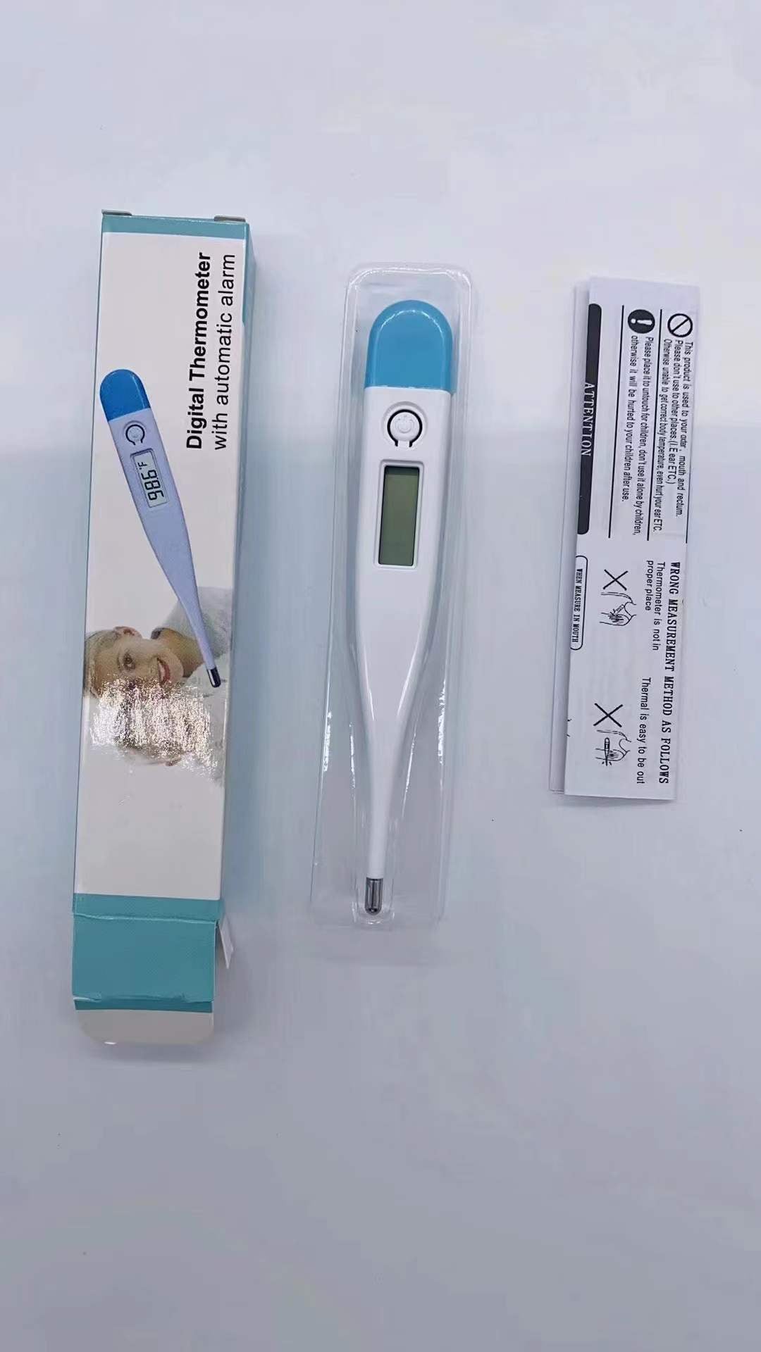 CE Approved Soft Tip Digital Clinical Thermometer for Baby & Adult, Oral/Rectal/Armpit Use