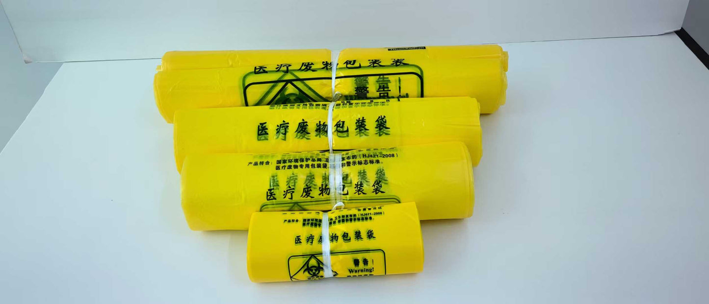 Yellow T-Shirt Handle Medical Waste Disposal Bag