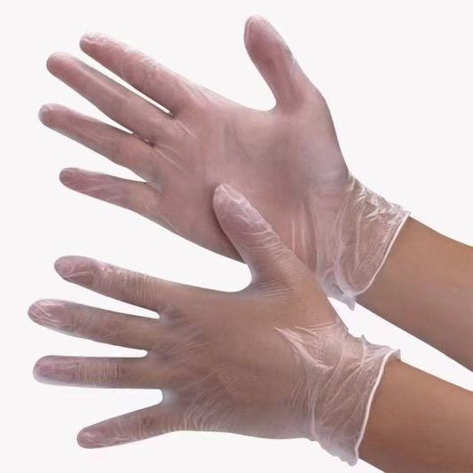 Disposable 9 Inch Clear PVC Examination Gloves