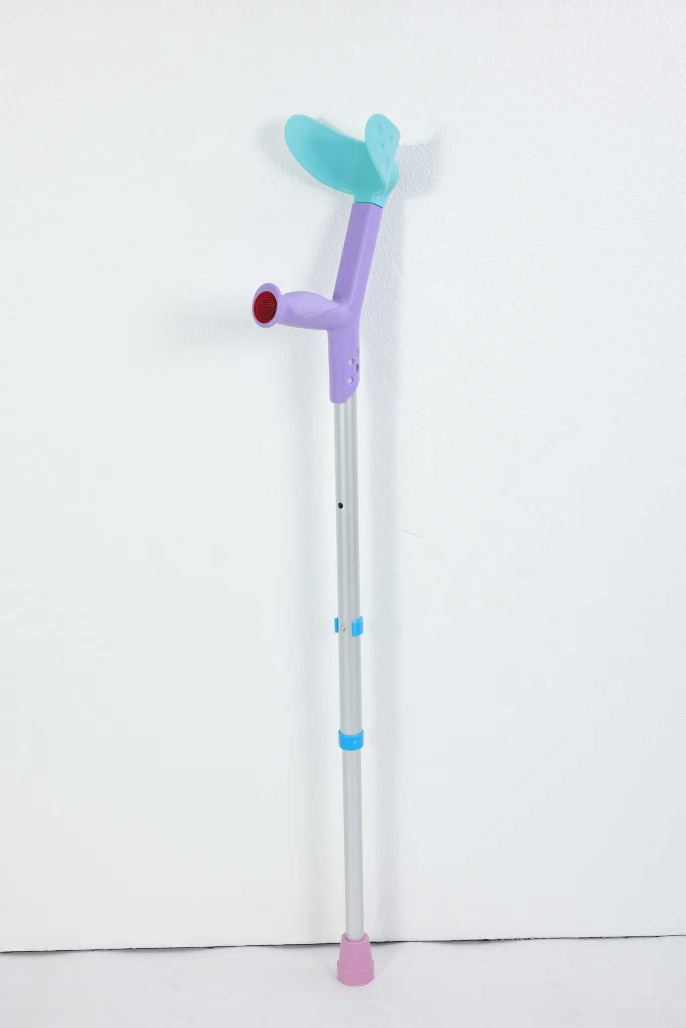 Colorful Kids Forearm Crutch, Adjustable Aluminum Pediatric Elbow Crutch