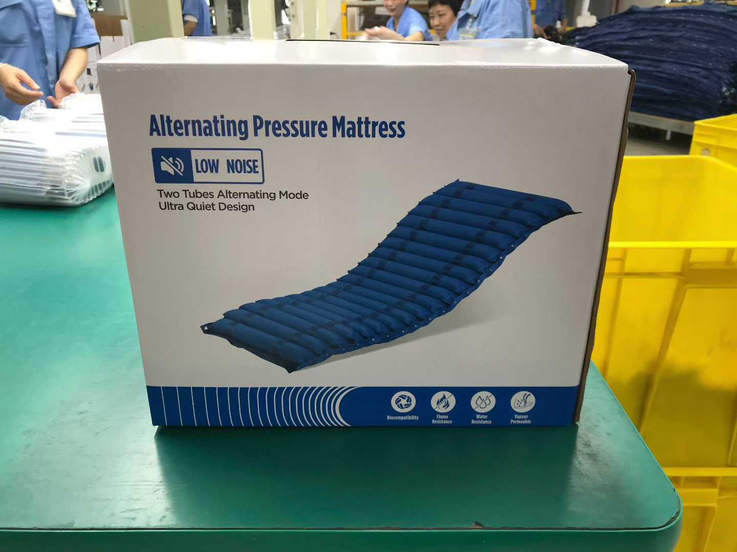 Anti Decubitus Alternating Air Pressure Mattress, Flame Resistant Pressure Relief Air Mattress with Quiet Air Pump for Hospital Home Care