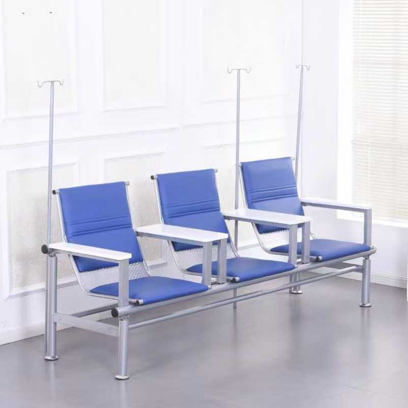 4-Seater Infusion Chair | Hospital Waiting Transfusion Chair with IV Pole