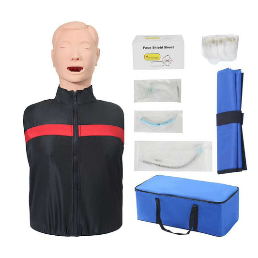 Half-Body Cardiopulmonary Resuscitation Training Manikin with Endotracheal Intubation Function