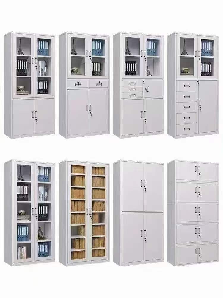 Durable Cold Rolled Steel Office File Cabinet, Multi-Spec Metal Archive Storage Cupboard for Company Office