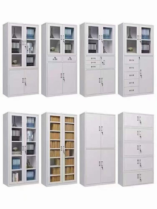 Durable Cold Rolled Steel Office File Cabinet, Multi-Spec Metal Archive Storage Cupboard for Company Office