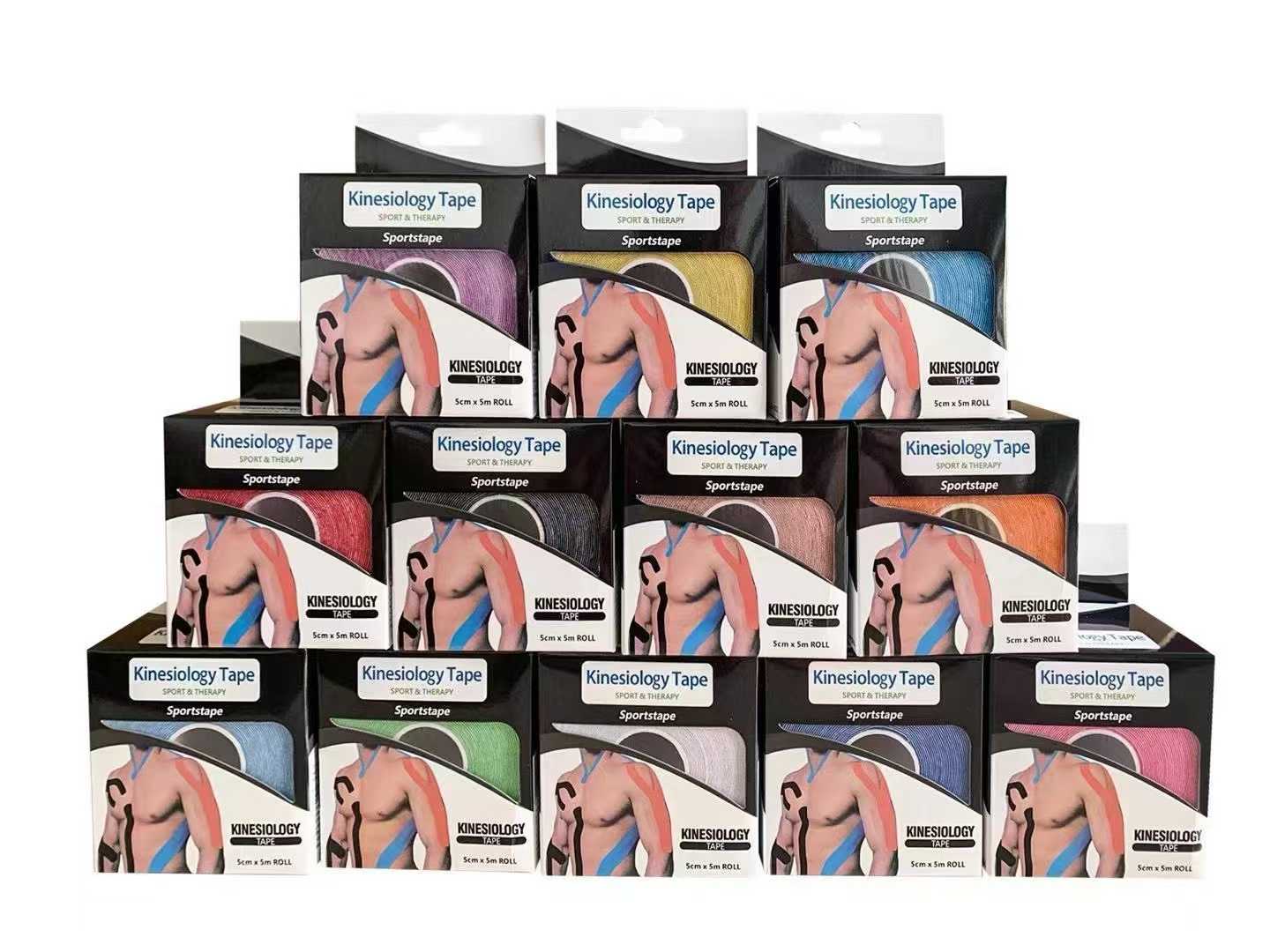 Kinesiology Tape Sports Therapy: Waterproof Elastic Muscle Support Tape for Athletes, Pain Relief & Injury Recovery