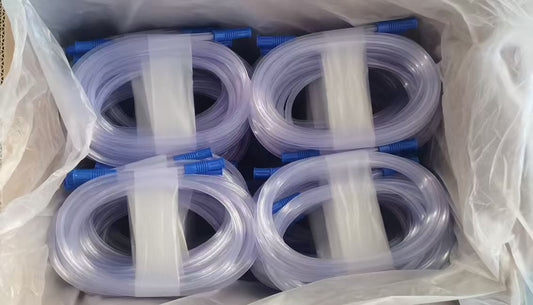 Disposable Medical Suction Connecting Tube with Blue Connectors