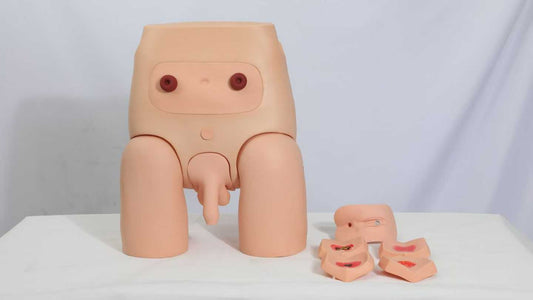 Male Catheterization Training Mannequin, Urethral Catheter Practice Simulator