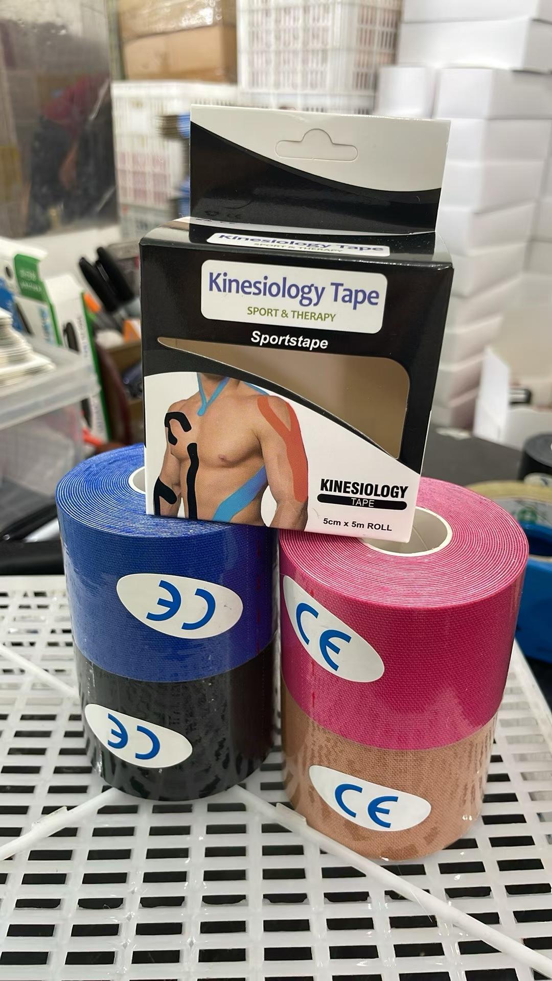 Kinesiology Tape Sports Therapy: Waterproof Elastic Muscle Support Tape for Athletes, Pain Relief & Injury Recovery