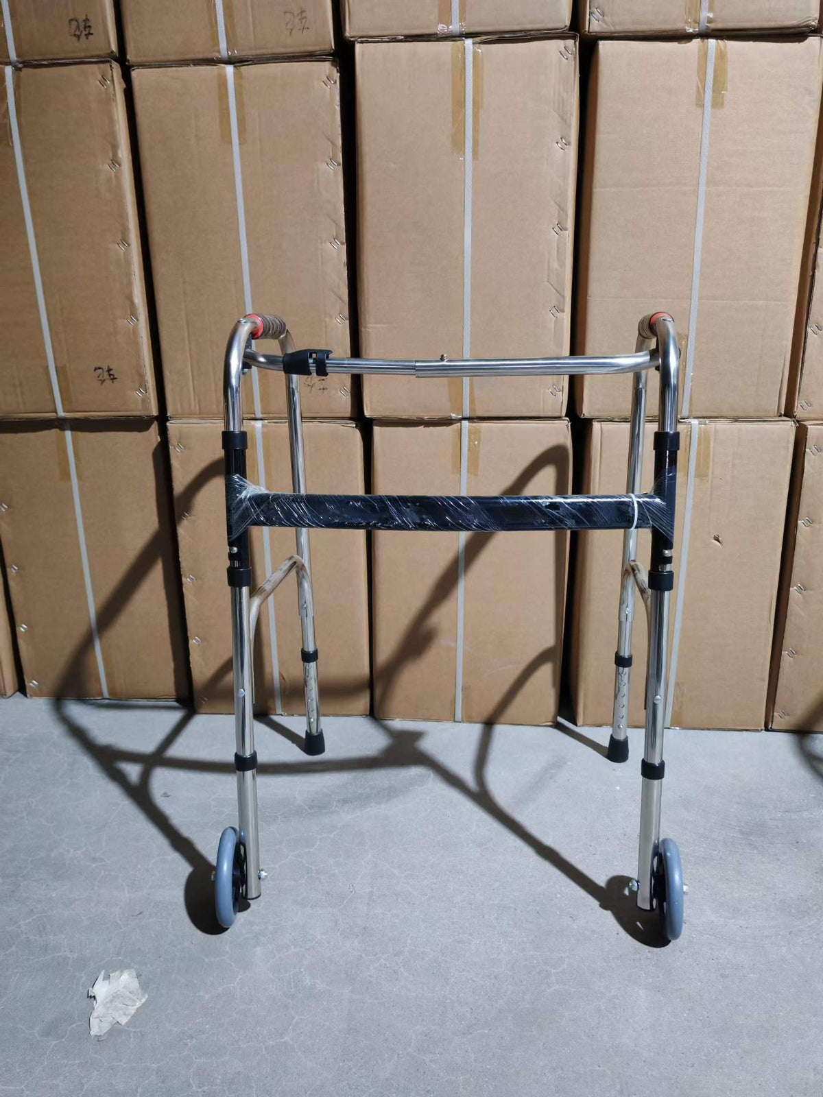 Wheeled Walker, Aluminum Alloy Folding Walking Aid for Elderly