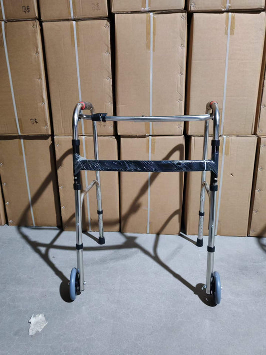Wheeled Walker, Aluminum Alloy Folding Walking Aid for Elderly