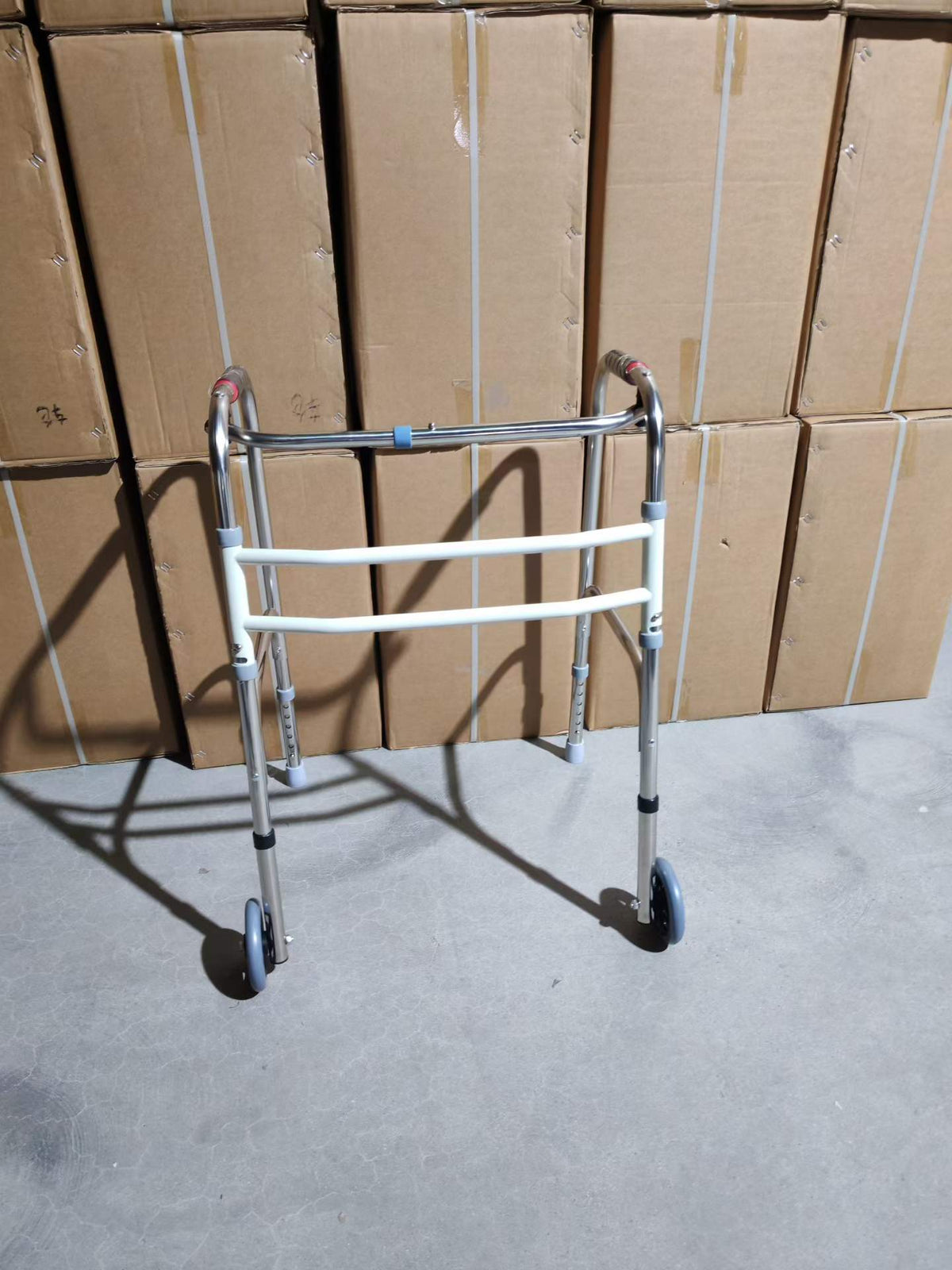 Wheeled Walker, Aluminum Alloy Folding Walking Aid for Elderly