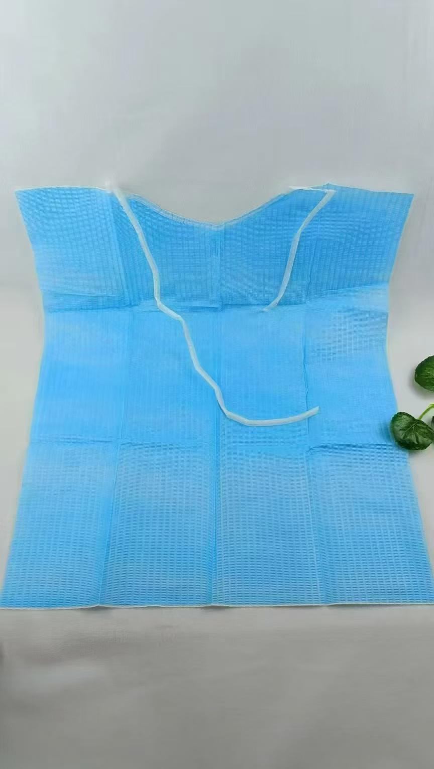 Disposable Dental Bib with Tie, Waterproof Patient Bib
