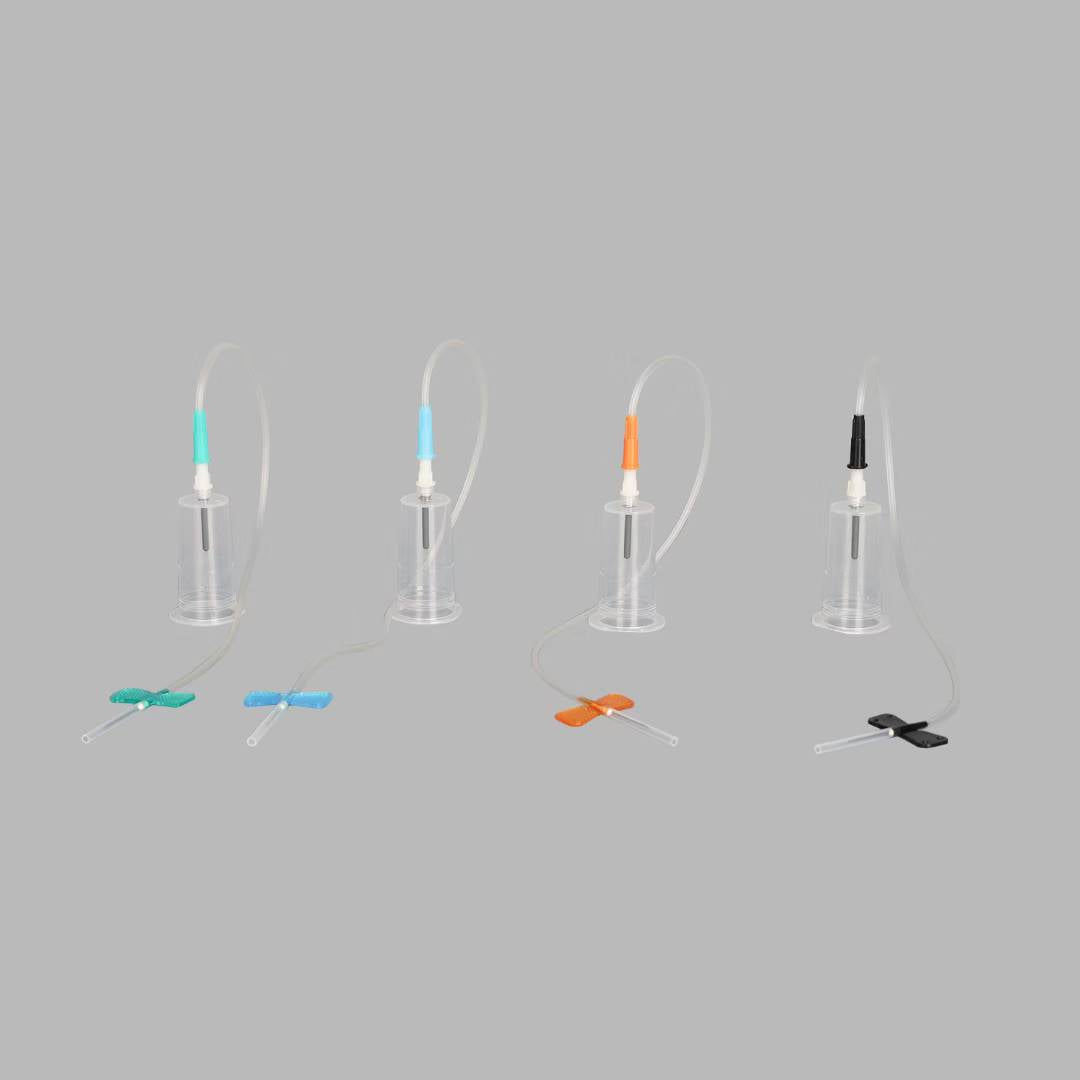 Disposable Sterile Butterfly Blood Collection Needle with Holder, Vacuum Blood Collection Set