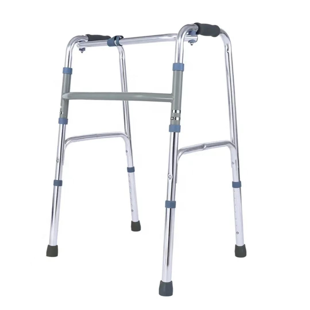 Factory Direct Lightweight Aluminum Walker - Adjustable Folding Walking Frame for Rehabilitation