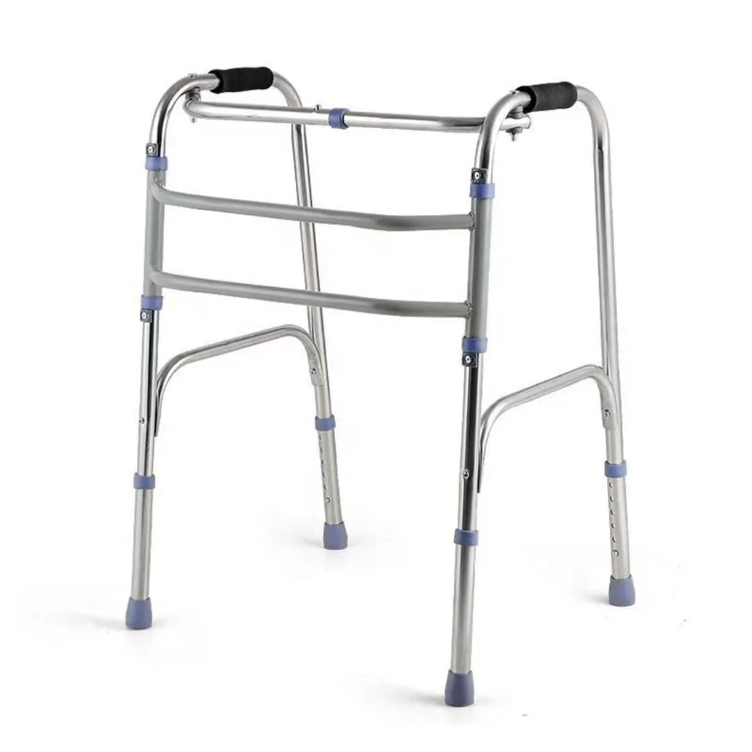 Factory Direct Lightweight Aluminum Walker - Adjustable Folding Walking Frame for Rehabilitation