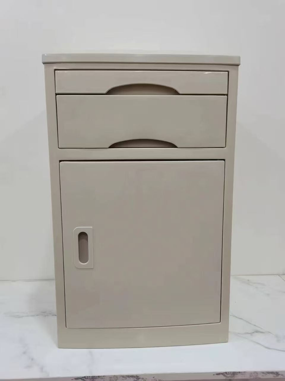 Hospital ABS Bedside Cabinet / Medical Storage Cabinet with Drawer and Door