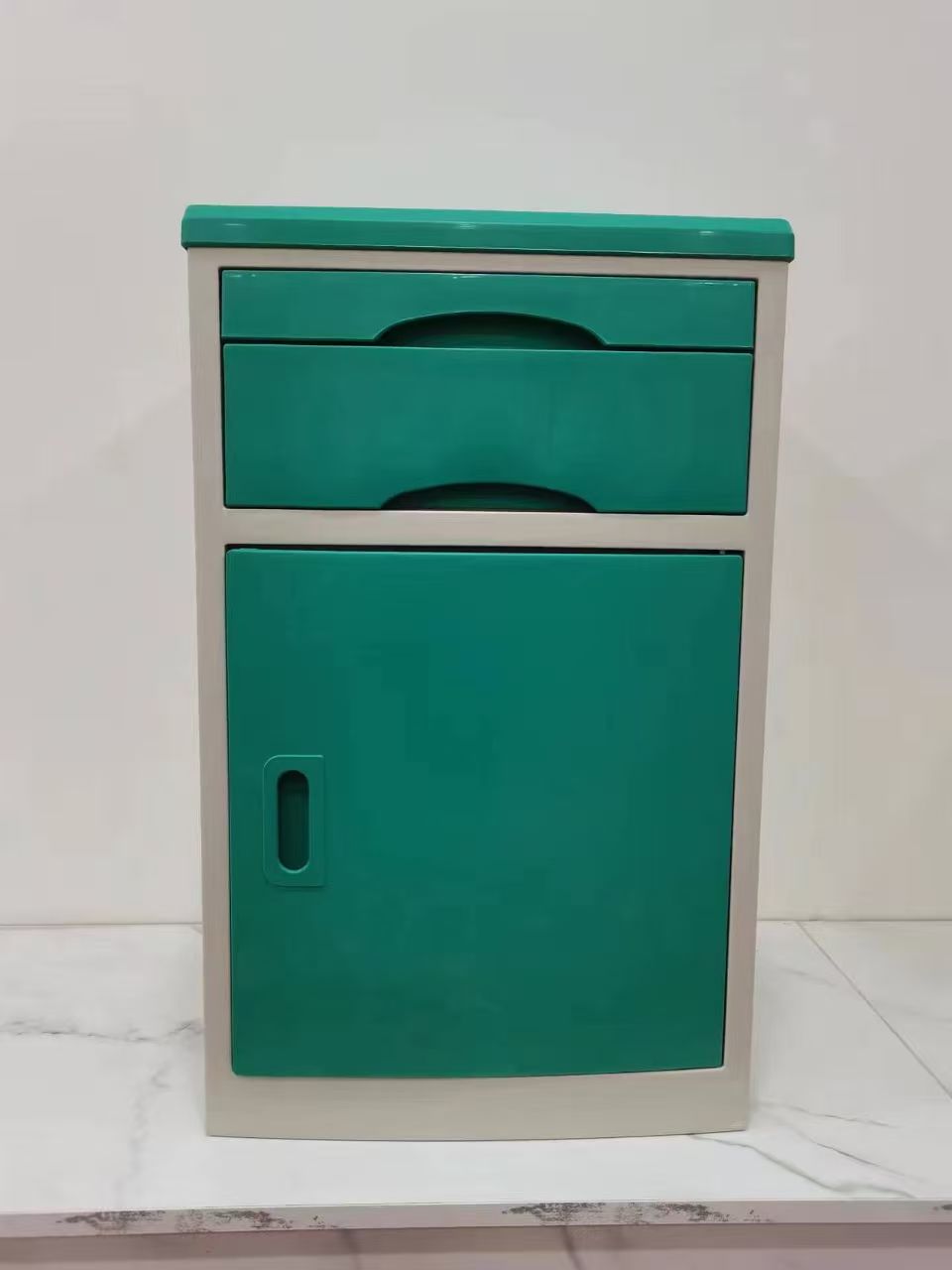 Hospital ABS Bedside Cabinet / Medical Storage Cabinet with Drawer and Door