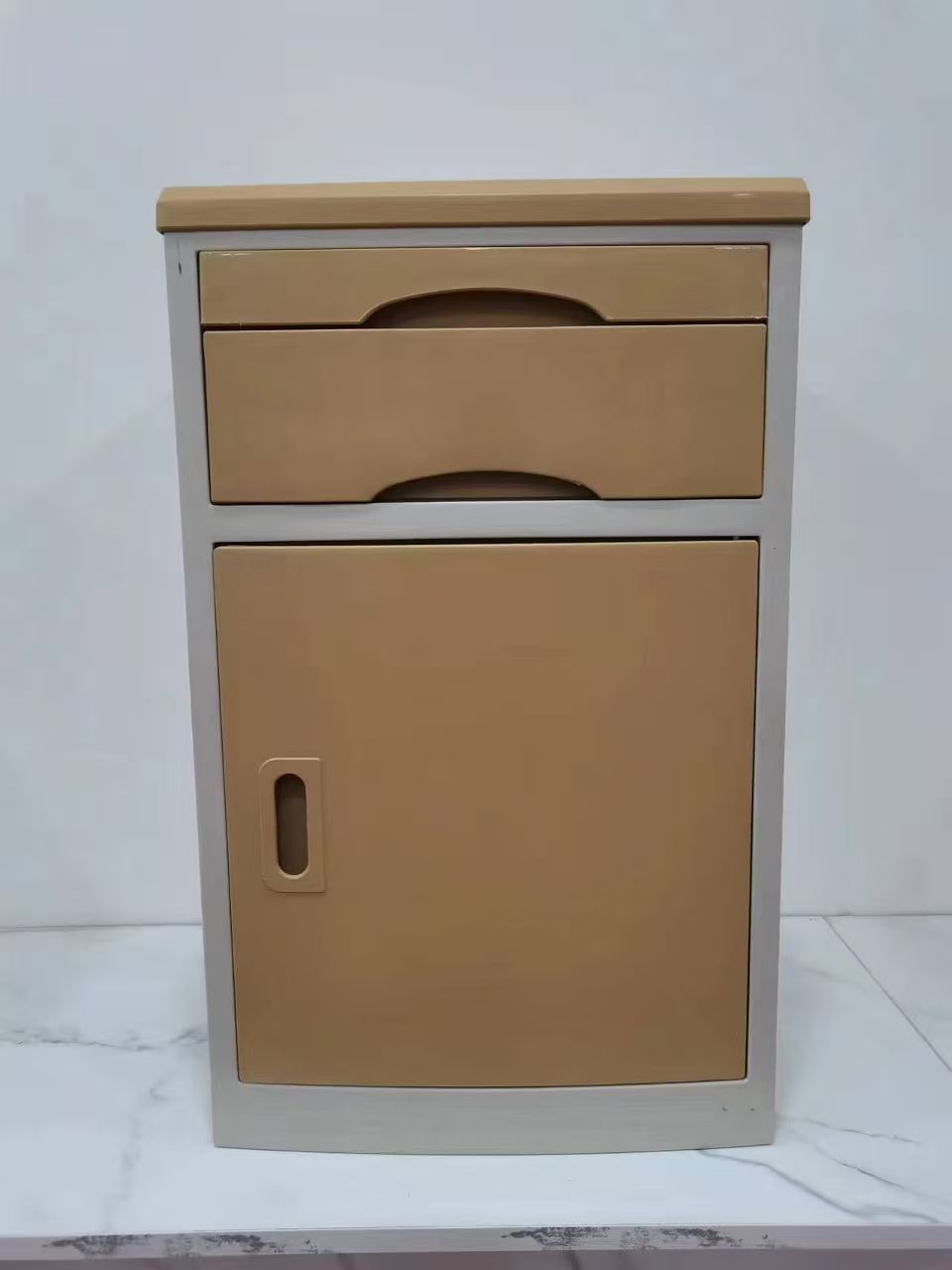 Hospital ABS Bedside Cabinet / Medical Storage Cabinet with Drawer and Door